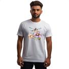Camiseta Unissex Libelula na flor