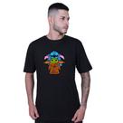 Camiseta Unissex Lilo Stitch yoda Star Wars
