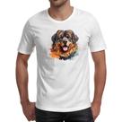 Camiseta Unissex Mastim tibetano Watercolor Arte