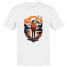 Camiseta Unissex Mochileira aventureira montanhas