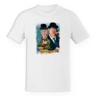 Camiseta Unissex Nostalgia O Gordo e o Magro Caricatura Camiseta Unissex Nostalgia O Gordo e o Magro Caricatura