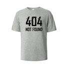 Camiseta Unissex Oversize De Algodão Com Estampa 404 Not Found, Casual De Verão, Gola Redonda, Manga Camiseta Unissex Oversize De Algodão Com Estampa 404 Not Found, Casual De Verão, Gola Redonda, Manga