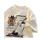 Camiseta Unissex Oversized Com Estampa De Desenho Animado, Estilo Coreano, Verão, Tendência, Tamanho Camiseta Unissex Oversized Com Estampa De Desenho Animado, Estilo Coreano, Verão, Tendência, Tamanho