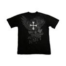Camiseta Unissex Oversized Estilo Gótico Com Estampa Y2K, Gola Redonda, Algodão, Moda Urbana