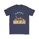 Camiseta Unissex Oversized Retrô De Algodão Com Estampa De Carro E Cigarros Camel Vintage, Manga
