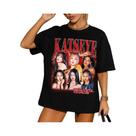 Camiseta Unissex Oversized Retro Katseye Beautiful Chaos Kpop Com Estampa Gráfica De Manga Curta