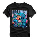 Camiseta Unissex Personlizada Lilo Stich Desenho Personagem Camisa Linda Estampada Malha Algodao