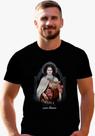Camiseta Unissex Preta Santa Terezinha Frase Estampada