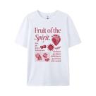 Camiseta Unissex Retrô Com Versículo Bíblico Fruto Do Espírito - Estética Cristã, Fé, Jesus,