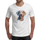 Camiseta Unissex Weimaraner Watercolor Arte