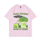 Camiseta Unissex Y2K Florp Invasion Alien Brainrot Cat Funny Meme De Manga Curta Casual Fashion