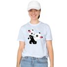 Camiseta Ursinhas Panda Mãe e Filha Camisa Personalizada Blusa Adulto Algodão com Poliéster
