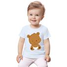 Camiseta Ursinho Baby Camisa Personalizada Blusa Infantil e Juvenil Algodão com Poliéster