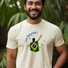 Camiseta Vai Brasil Casual Estampa Moderna Algodão Unissex Camisa 100% Algodão Manga Curta Leve Camiseta Vai Brasil Casual Estampa Moderna Algodão Unissex Camisa 100% Algodão Manga Curta Leve
