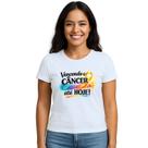 Camiseta Vencendo o Câncer Até Hoje Estampa Personalizada