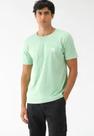 Camiseta verde-água