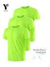 Camiseta Verde Fluorescente De Secagem Rápida, Conjunto De 3 Peças Para Homens, Camiseta Respirável