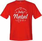 Camiseta vermelha feliz natal