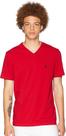 Camiseta vermelha Nautica de manga curta Solid Slim Fit com decote em V para homens