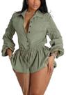 Camiseta, vestido, macacão, cintura elástica feminina Unybwonn