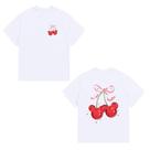 Camiseta Vieawfi Magic Kingdom Bow Cherry Graphic para meninas Camiseta Vieawfi Magic Kingdom Bow Cherry Graphic para meninas