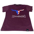 Camiseta Vinho Masculina Infantil Long Horn Copenhagen