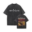 Camiseta Vintage Masculina Alice in Chains Rock Band Y2K Com Mangas Curtas E Gola Redonda