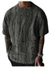 Camiseta VIPWOLF Y2K Letter Graphic para homens cinza escuro XL