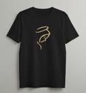 Camiseta Virgem Maria Minimalista Dourada Estampa Premium