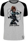 Camiseta Viúva Negra Blusa Plus Size extra grande adulto ou infantil