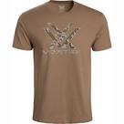 Camiseta Vortex Logo de Manga Corta en Color Coyote Jaspeado, Talla Mediana