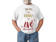Camiseta Vovô Presente Dia Dos Pais Frase Avô Nomes Branca
