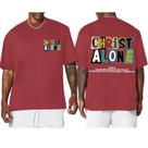Camiseta Wedsadl Christian Faith para homens CHRIST ALONE Print