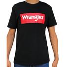 Camiseta wrangler Preto Logo Vermelho Camiseta wrangler Preto Logo Vermelho