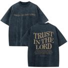 Camiseta Wrenpies Oversized Christian Trust in The Lord Blue XL