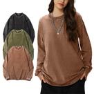 Camiseta Wyeysyt Oversize 100% algodão Acid Wash para mulheres