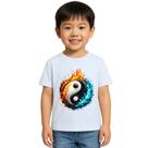 Camiseta Yin Yang Taijitu Agua e Fogo Estampa Personalizada Camiseta Yin Yang Taijitu Agua e Fogo Estampa Personalizada