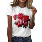Camiseta ZOCANIA Graphic Tees para mulheres com estampa floral de algodão