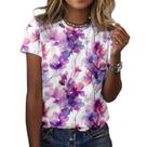 Camiseta ZOCANIA Graphic Tees para mulheres com estampa floral de algodão