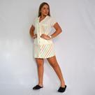 Camisetao aberto listra cores