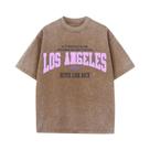 Camisetas De Algodão Desgastadas Femininas Com Estampa Los Angeles 1996, Camisetas Soltas De Manga Camisetas De Algodão Desgastadas Femininas Com Estampa Los Angeles 1996, Camisetas Soltas De Manga