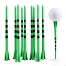 Camisetas de golfe FINGER TEN de plástico extra longas de 10 cm, pacote com 50, verdes
