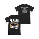 Camisetas De Manga Curta Masculinas E Femininas Da Série Black Gold Dark Rock Sunami Tsunami Band