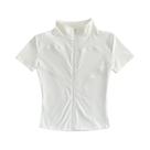 Camisetas De Yoga Femininas De Secagem Rápida E Modeladoras, Alta Qualidade, Gola Alta, Zíper Camisetas De Yoga Femininas De Secagem Rápida E Modeladoras, Alta Qualidade, Gola Alta, Zíper