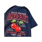 Camisetas Femininas de Algodão com Estampa de Cerejas - Gola Redonda