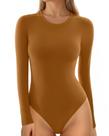 Camisetas femininas de manga comprida com gola redonda Bodysuit MANGOPOP