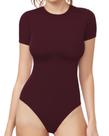 Camisetas femininas de manga curta com gola redonda Bodysuit MANGOPOP