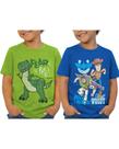 Camisetas Infantis Disney Toy Story 2-Pack Buzz, Woody e Rex