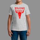 Camisetas infanto juvenil Básica Casual Moda Country Manga Curta Gola Redonda Welcome