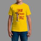 Camisetas Infatil Básica Masculina Moda De Religiosa Confortável Manga Curta Amor Perdoado